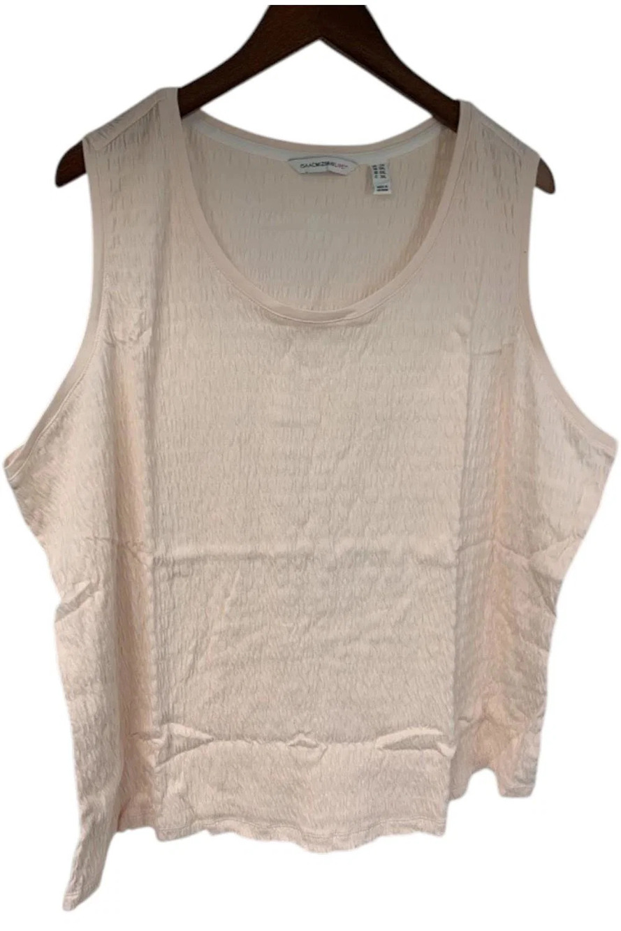 Isaac Mizrahi Live! Women's Crinkle Knit Tank Pretty Pink - Regular